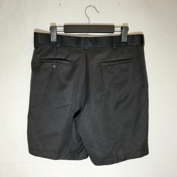 PGA Tour Golf Shorts Men’s 34 Black Flat Front Moisture Wicking Polyester - Picture 4 of 6
